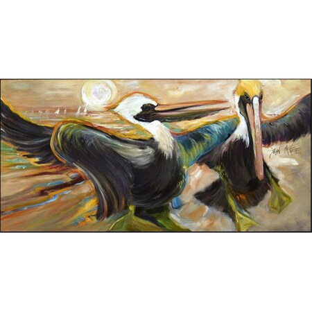Carolines Treasures Double Trouble Pelicans Indoor & Outdoor Runner Mat, 28 x 58 in. CA77300